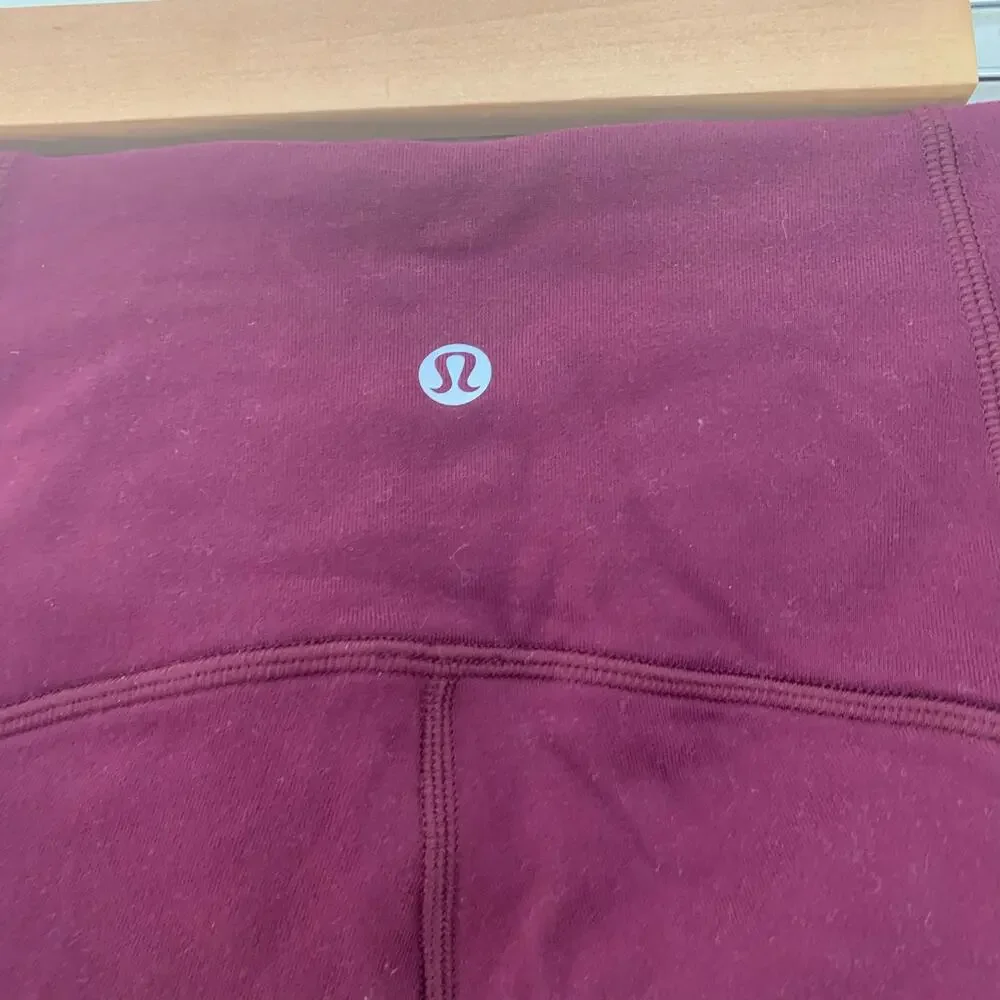 Lululemon Ready To Rulu Tight Leggings in Maroon SZ 10 - Picture 5 of 9